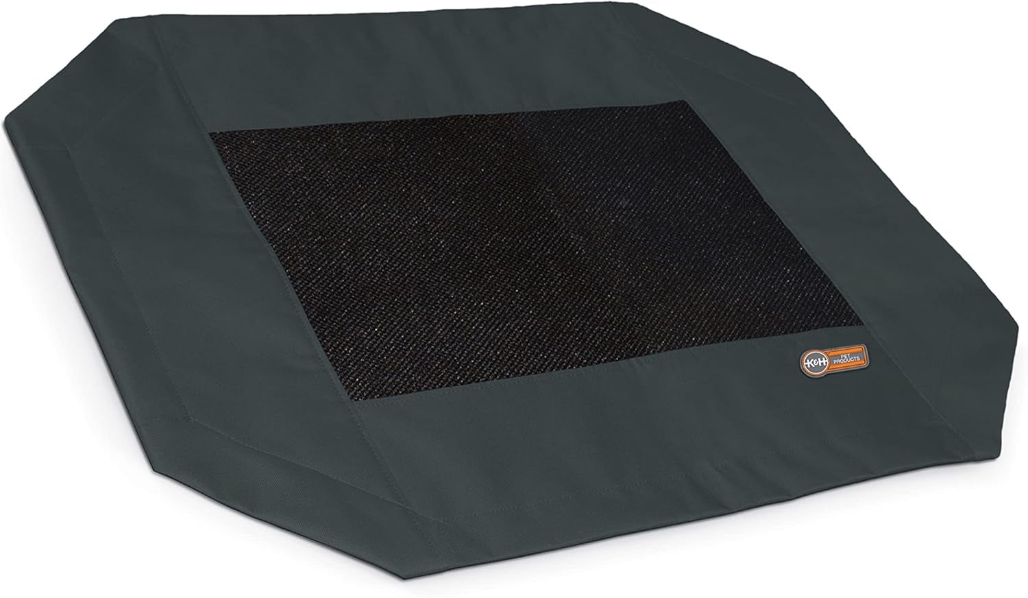 Dog Cot Replacement Cover, Designed to Fit K&H Medium Pet Cots (Sold Separately), Indoor Outdoor, Breathable Cooling Mesh Center, Machine Washable - Medium 32 X 25In Gray