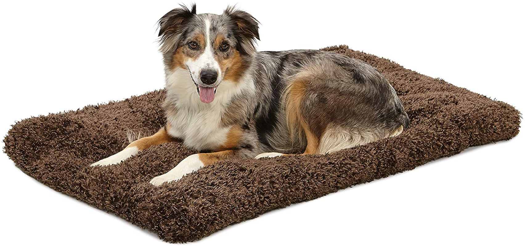 Small Quiettime Deluxe Gray Ombré Swirl Plush Pet Bed, Machine Washable, Non-Skid Bottom, Soft Crate Mat for 24-Inch Crates