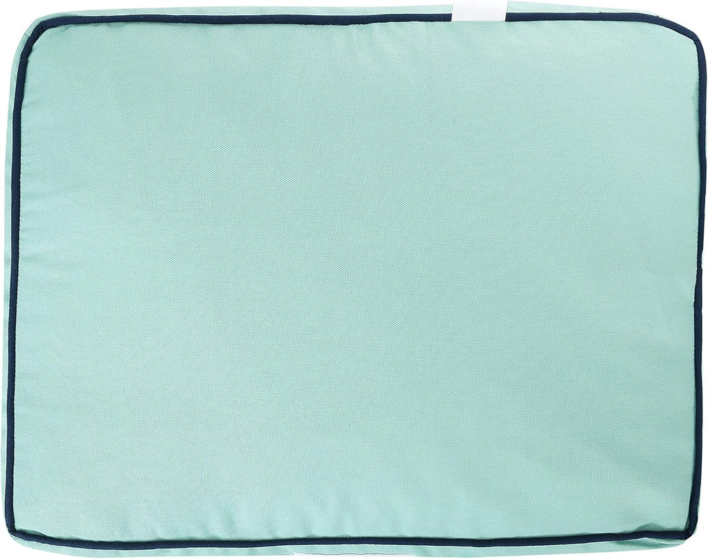 Now House for Pets by  Teal Chevron Dog Bed, Small (Cotton, Removable Cover, 22X17X5 Inches, 25Lbs)