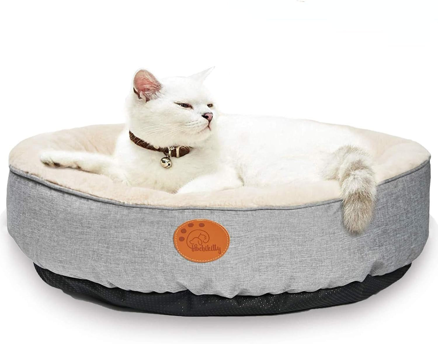 Washable Donut Cat Bed - Round, Machine Washable, Medium & Small Sizes