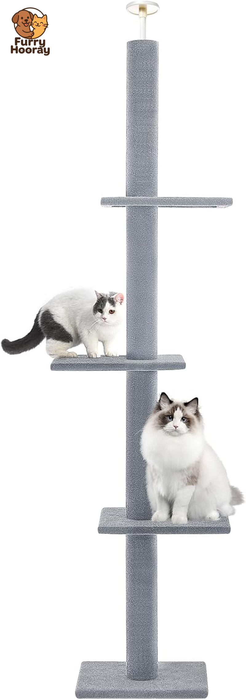 Replacement Sisal Cat Scratching Post 20" | Replacement Part & Extension Post, Grey