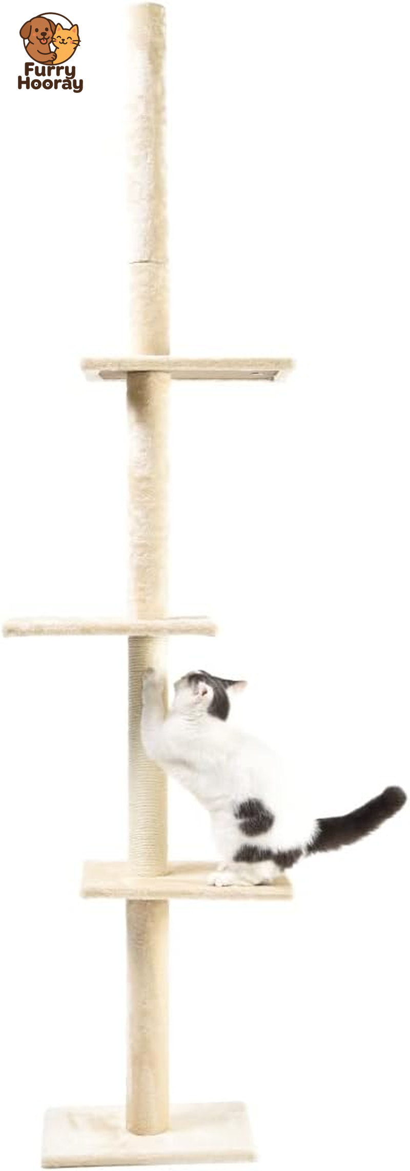Replacement Sisal Cat Scratching Post 20" | Replacement Part & Extension Post, Grey