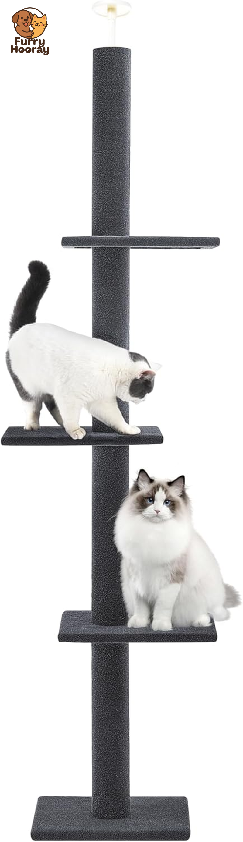 Replacement Sisal Cat Scratching Post 20" | Replacement Part & Extension Post, Grey