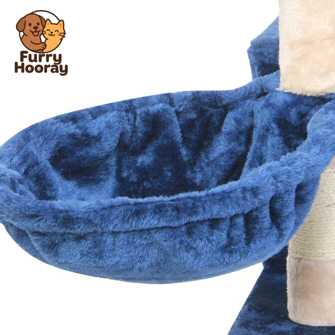 Cat Tree Flannelette Cat Climber Pet Condo Furniture Multi-Level Activity Tree with Sisal Scratching Posts Suitable for Cats and Kittens 51 Inches High Blue