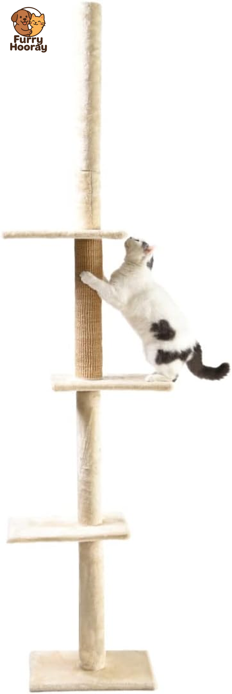 Replacement Sisal Cat Scratching Post 20" | Replacement Part & Extension Post, Grey